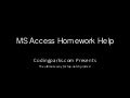 Do my access homework