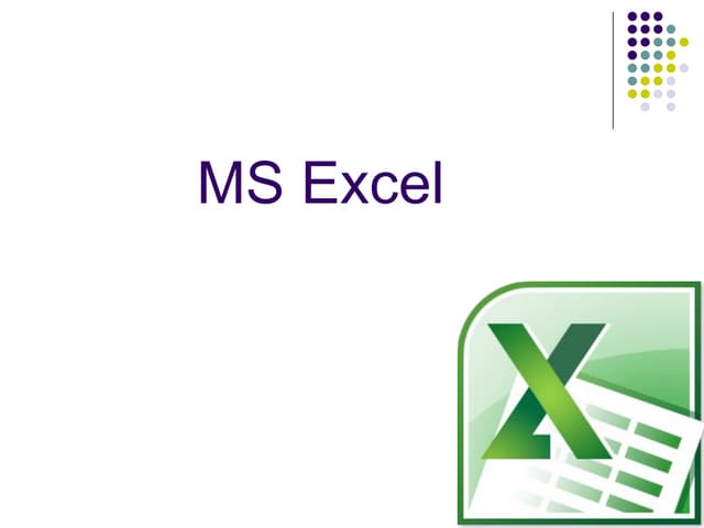 Introduction and Basic Function of Microsoft Excel
