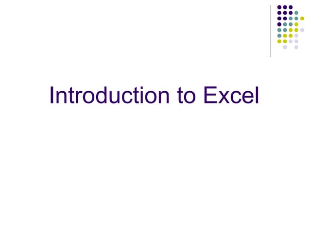 Microsoft Excel Tutorials-Beginners .ppt
