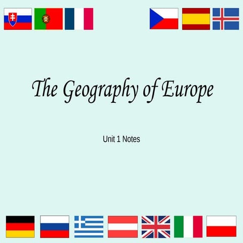 Physical Features of Europe