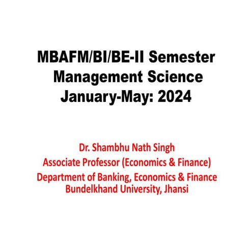 Master of business administration business economicsManagement science (Mba)
