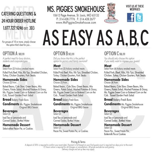 Ms. piggies smokehouse catering menu 1004