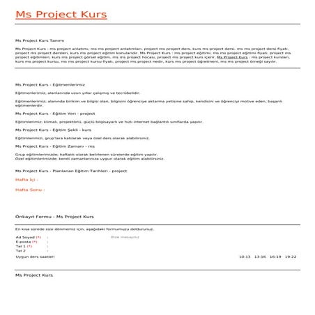 Ms project-kurs | PDF