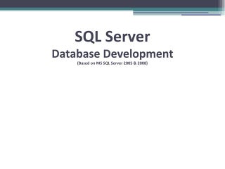 Structured Query Language (SQL) - Lecture 5 - Introduction to Databases ...