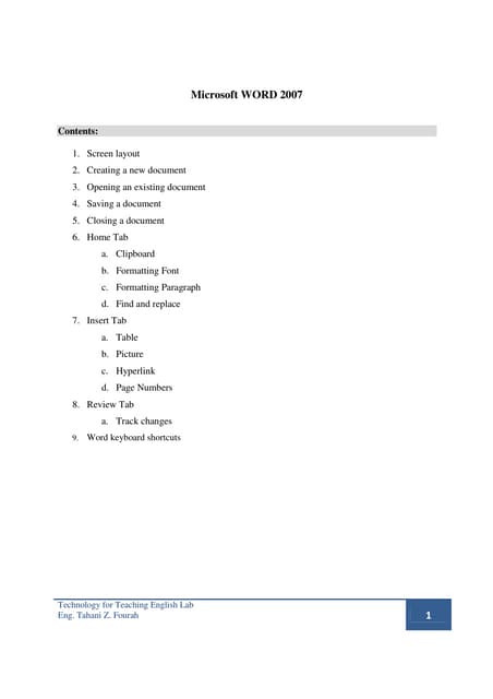 Ms word-2007