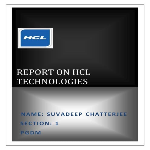 BRIEF REPORT ON HCL TECHNOLOGIES