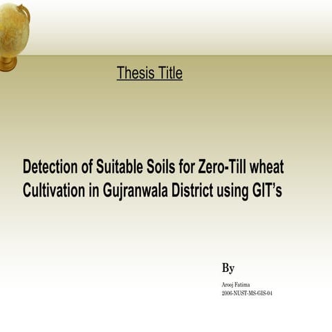 Zero-Till Wheat Cultivation in Pakistan | GIS-Based Soil Suitability Detectio...
