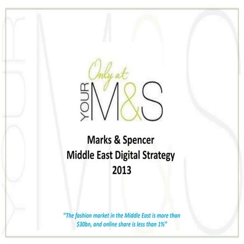 Marks & Spencer Onboarding Marketing Plan