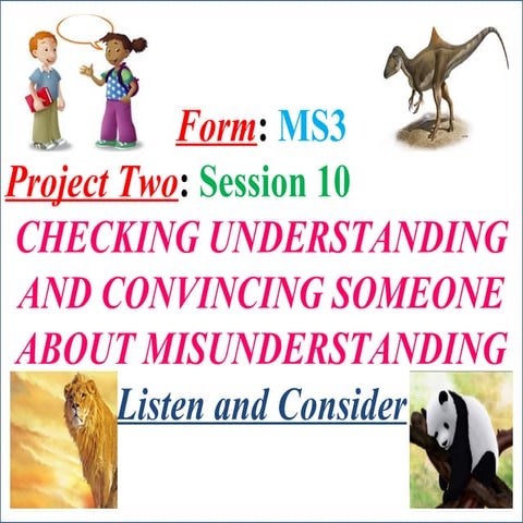 Ms3 project 2 Lesson Plan Checking Understanding and Asking for Clarification