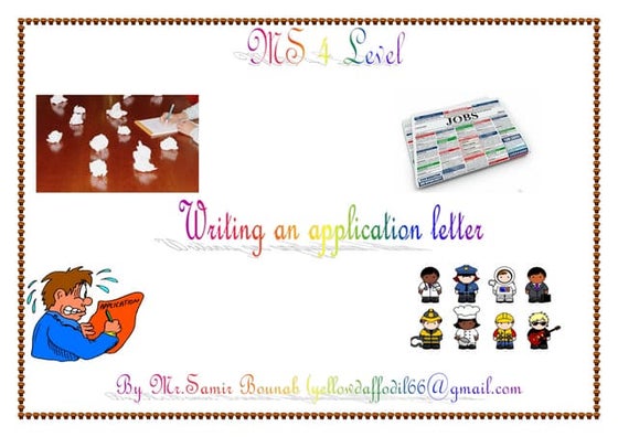 Application letter lesson plan | DOCX