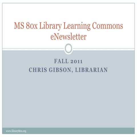 Ms 80x library learning commons  e newsletter