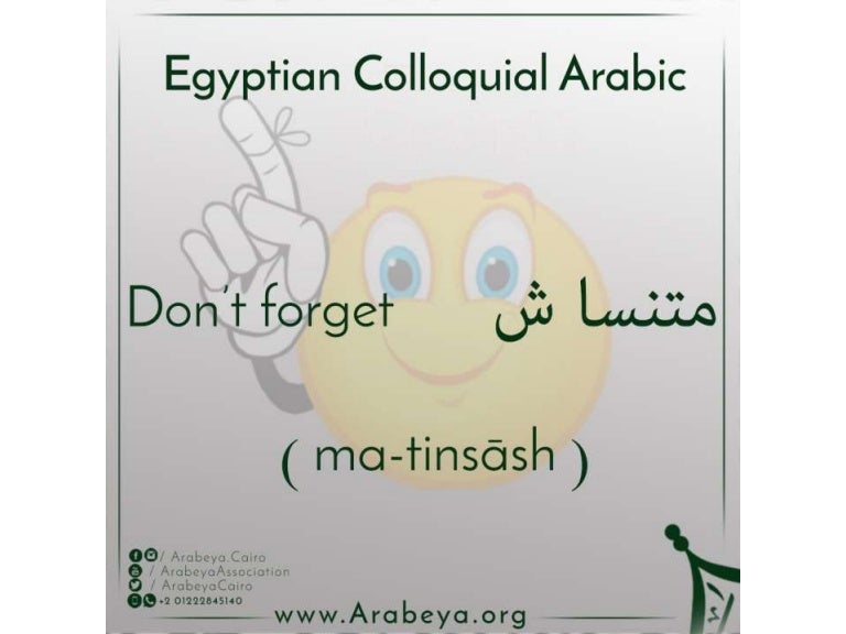 Learn Egyptian Colloquial Arabic with Arabeya