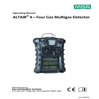 Msa altair 4 meter manual