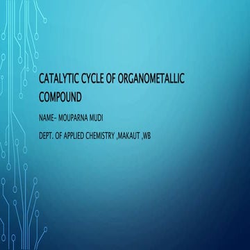Wilkinson's catalyst | PPT