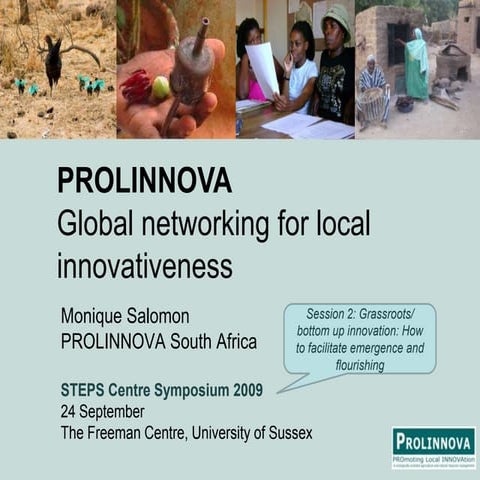 Manifesto: Monique Salomon - Prolinnova: global networking 