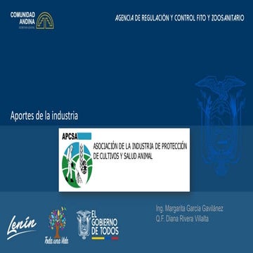 Aportes de la industria APCSA-Ecuador 