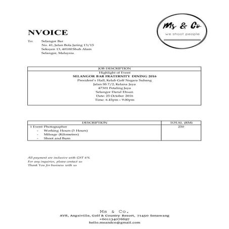 Contoh Invoice 