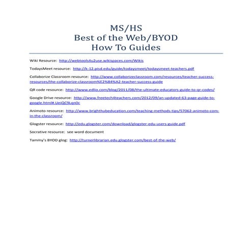Ms and hs best of web how to guides