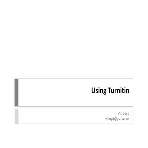 MSA - Using Turnitin