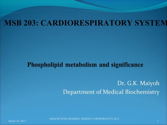 Phospholipids | PPTX