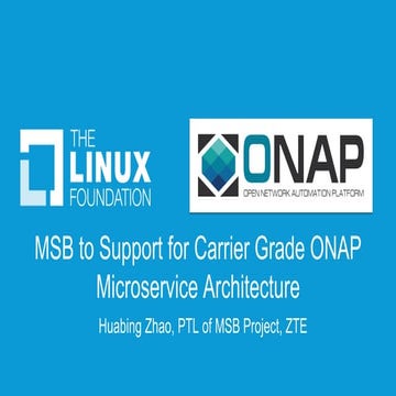 MSB to Support Carrier Grade ONAP Microservice Architecture with Service Mesh