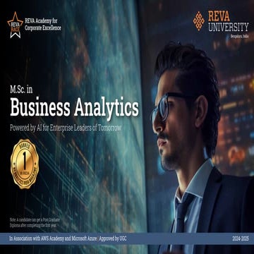 M.Sc. Business Analytics 2024-25 Program