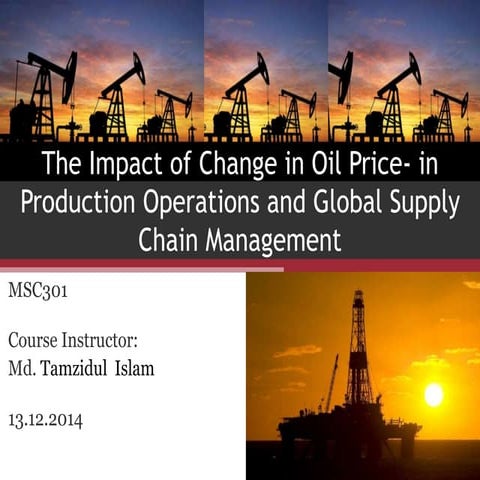 MSC301- The Impact of Change in Oil Price (PPT) | PPTX