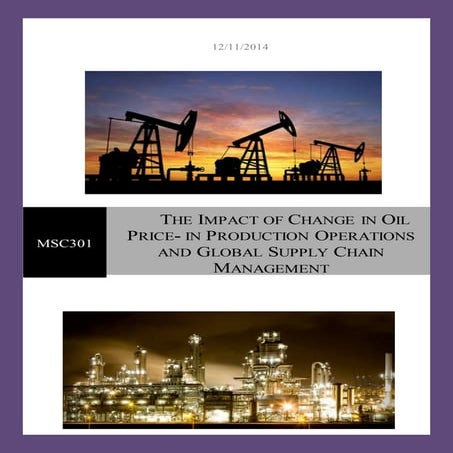 Changes in Oil Price and Economic Impacts | PDF