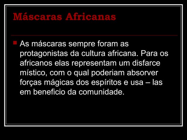 Máscaras africanas