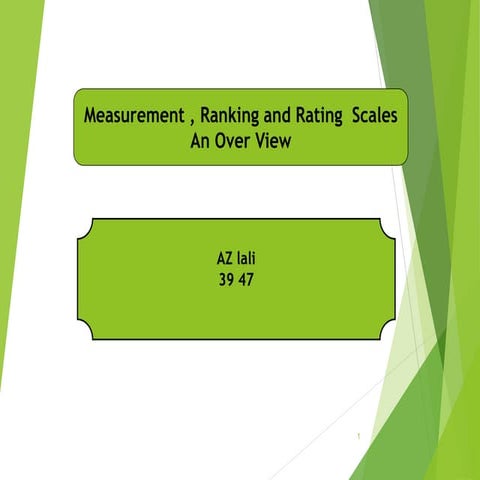 Ranking scales