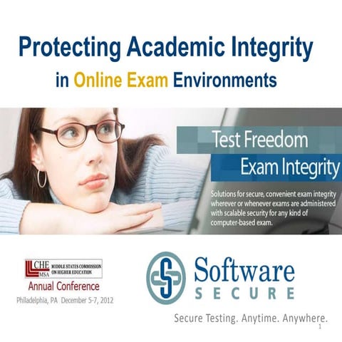 MSCHE 2012 Annual Conference- Protecting Academic Integrity in Online Exam En...