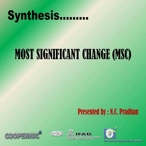 MSC India training synthesis NCP