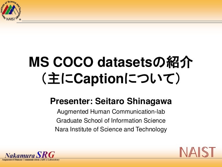 Ms coco dataset introduction