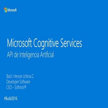 Microsoft cognitive services