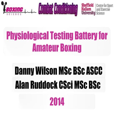 Physiological Testing Battery for Amateur Boxing