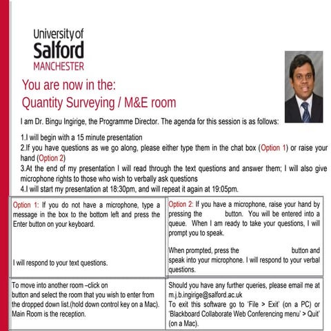 MSc Quantity Surveying | PPT