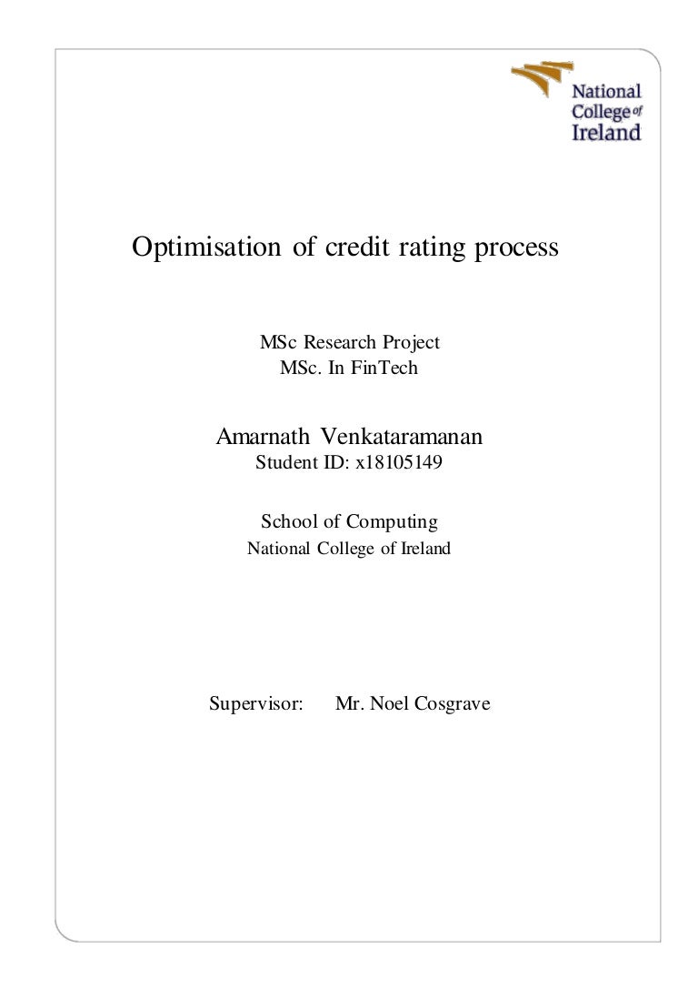 credit rating machine learning