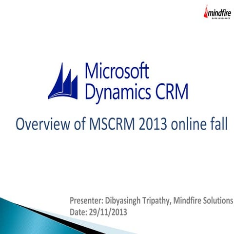 MSCRM 2013 Online Fall