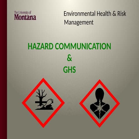 Globally Harmonized System and Environment