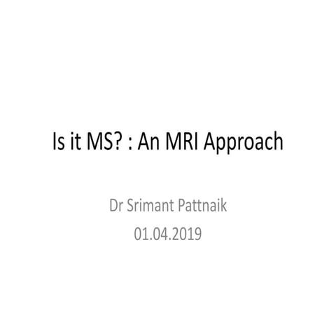 MRI differential diagnosis of Multiple sclerosis