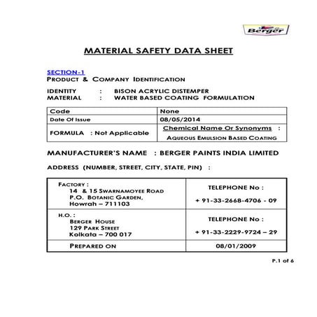 Msds 0785788756924 | PDF