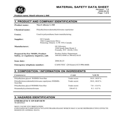 Msds l 540