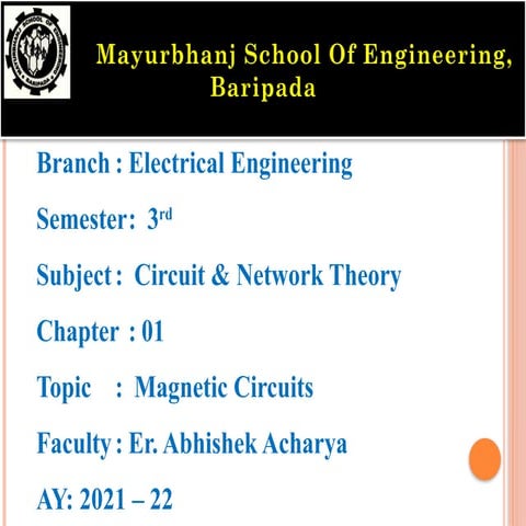 electric and magnetic circuit in Circuit and network theory