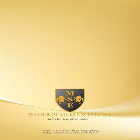 Master of Sales Excellence E-brochure