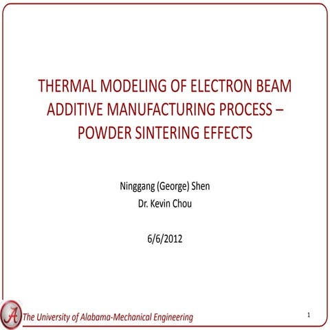 Thermal Modeling of Electron Beam Additive Manufacturing Process–Powder Sinte...