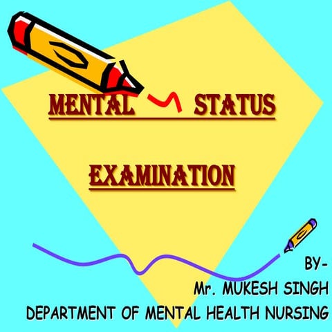MENTAL STATUS EXAMINATION