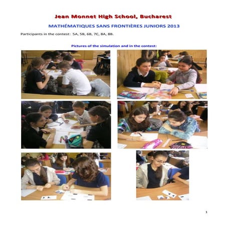 MSF 2013 Jean Monnet High School