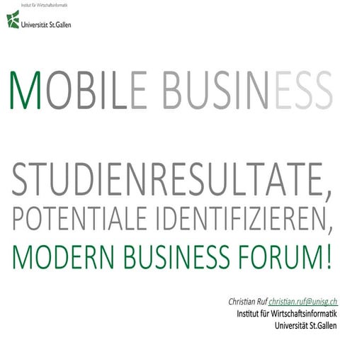 Microsoft Modern Business Forum - Mobile Business Potentiale identifizieren