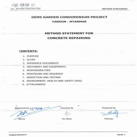 Ms for concrete repairing