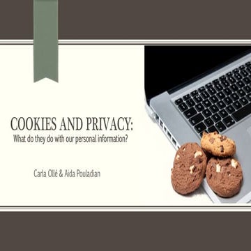 Carla Ollé Vera and Aida Pooladian - Cookies and privacy: What do they do wit...